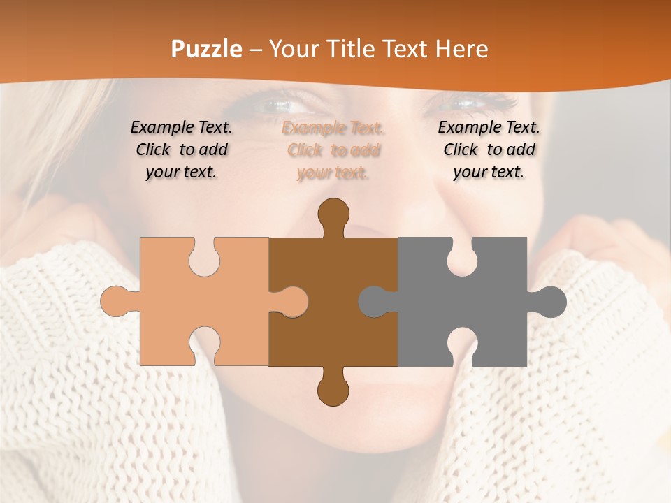 A Woman Smiling With Her Hands On Her Head PowerPoint Template