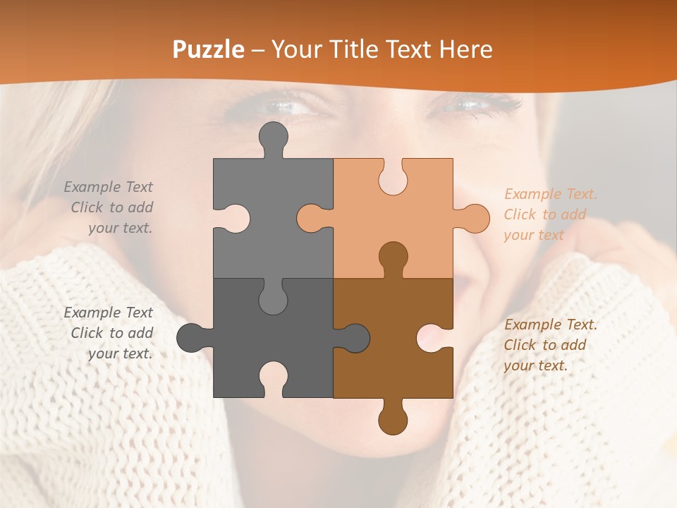 A Woman Smiling With Her Hands On Her Head PowerPoint Template