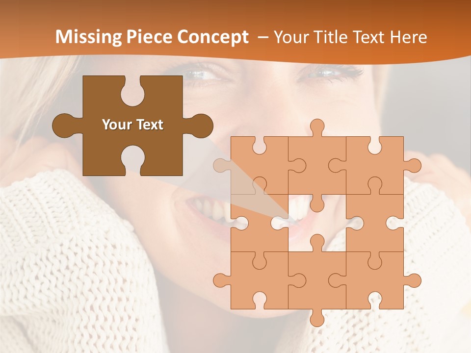 A Woman Smiling With Her Hands On Her Head PowerPoint Template