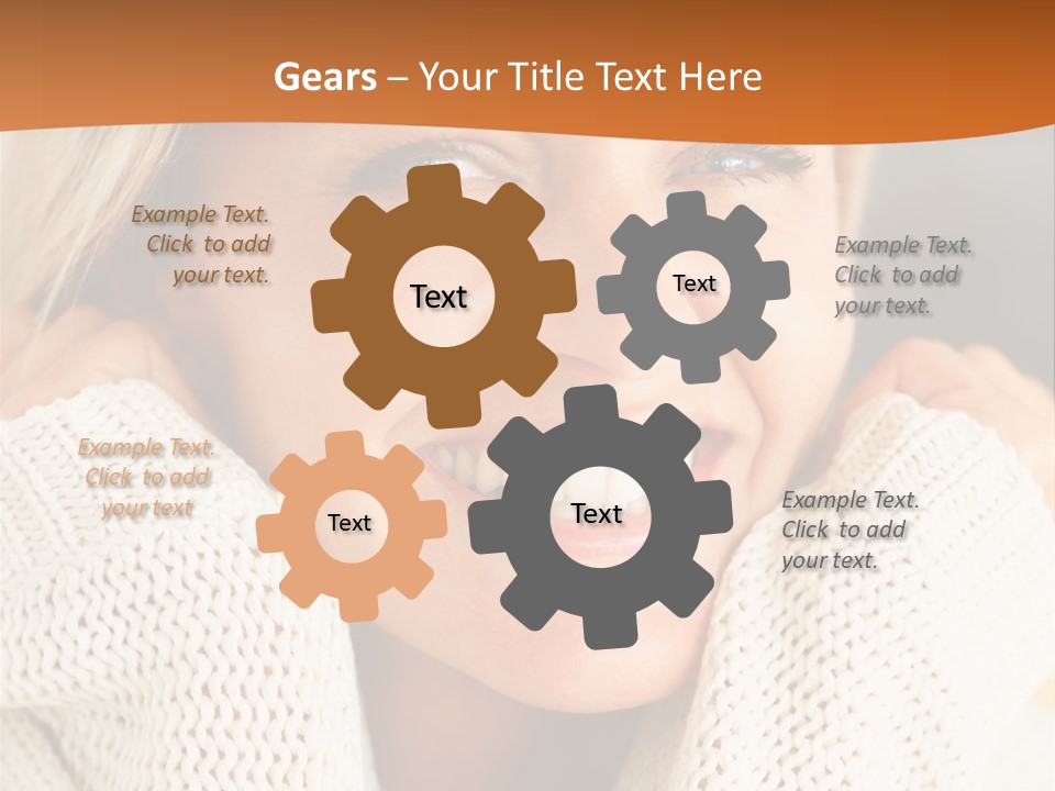 A Woman Smiling With Her Hands On Her Head PowerPoint Template