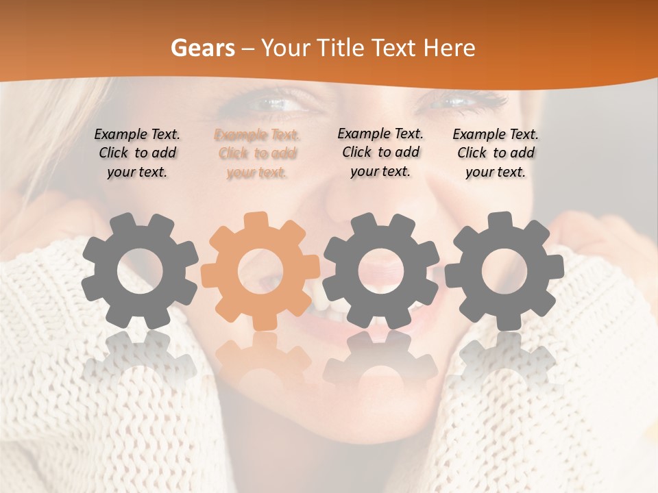 A Woman Smiling With Her Hands On Her Head PowerPoint Template