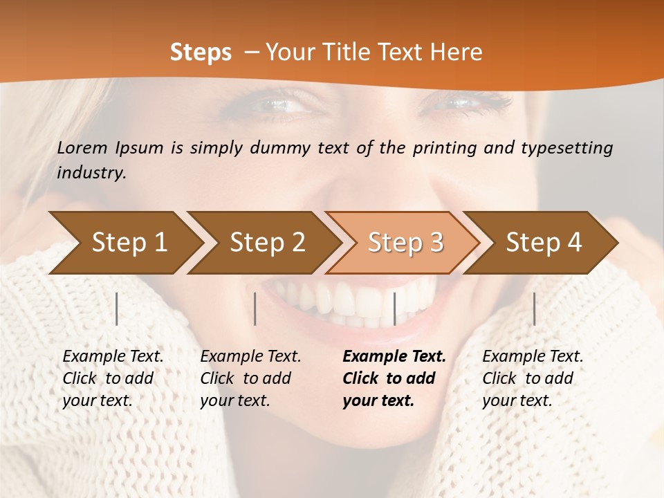 A Woman Smiling With Her Hands On Her Head PowerPoint Template