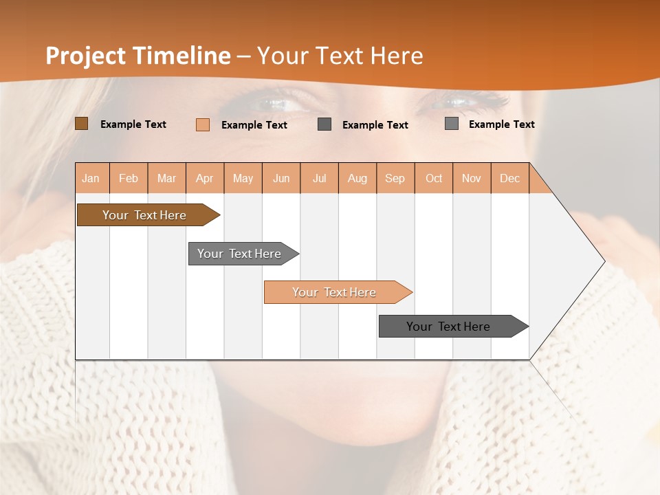 A Woman Smiling With Her Hands On Her Head PowerPoint Template