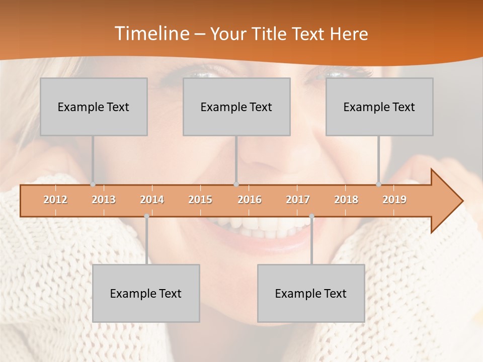 A Woman Smiling With Her Hands On Her Head PowerPoint Template