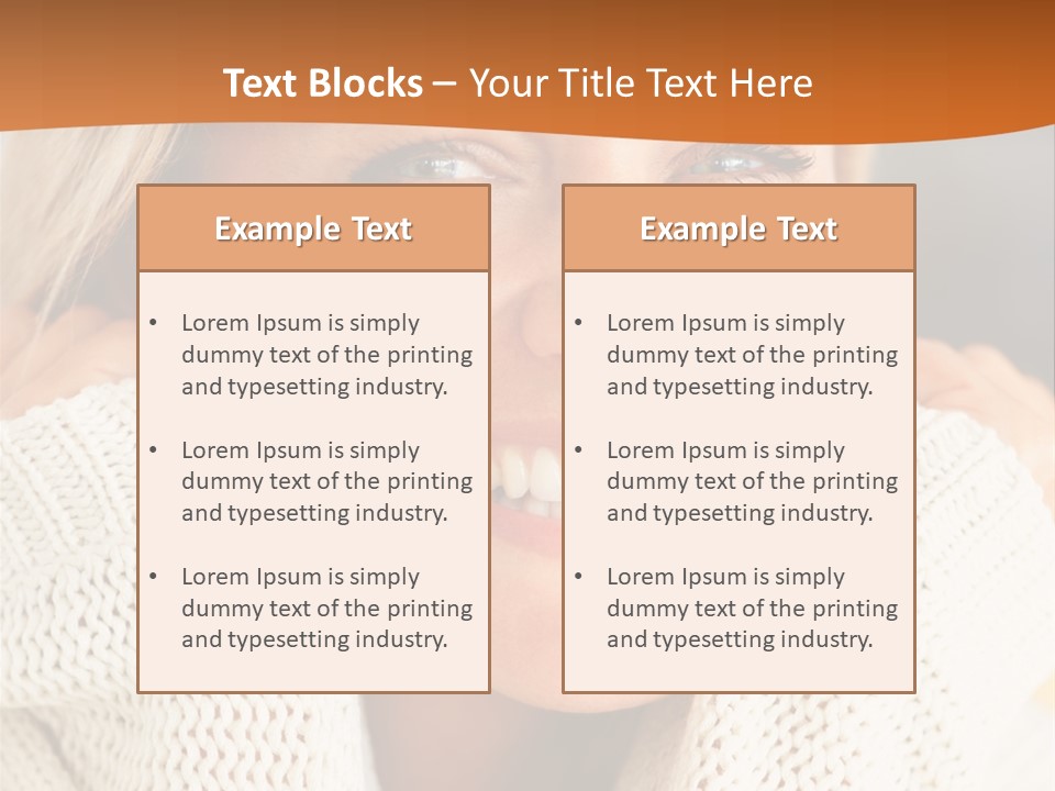 A Woman Smiling With Her Hands On Her Head PowerPoint Template