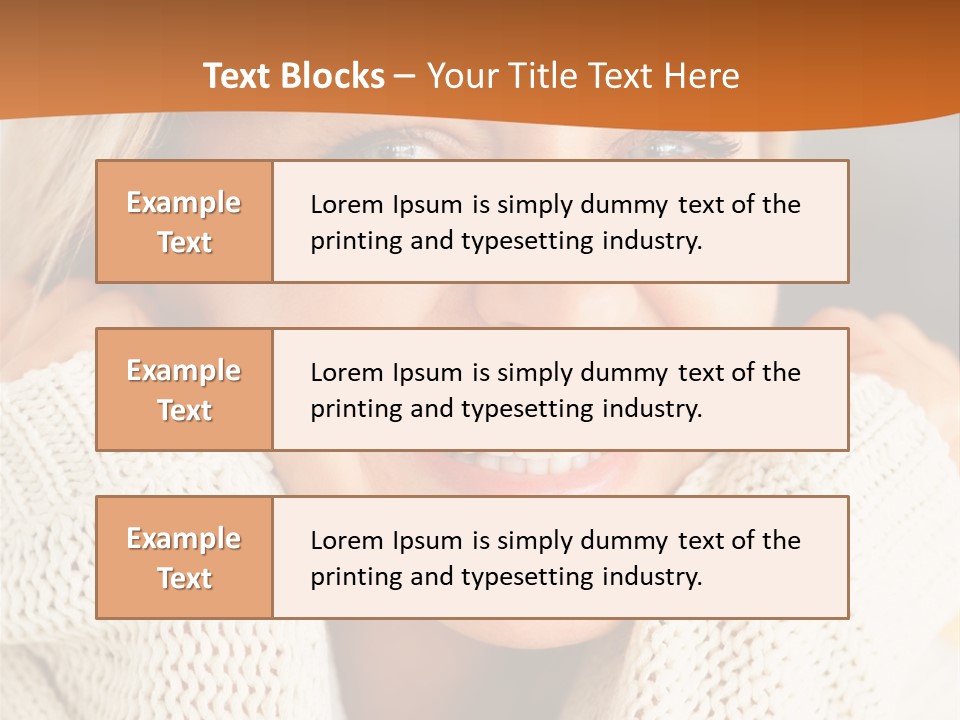 A Woman Smiling With Her Hands On Her Head PowerPoint Template