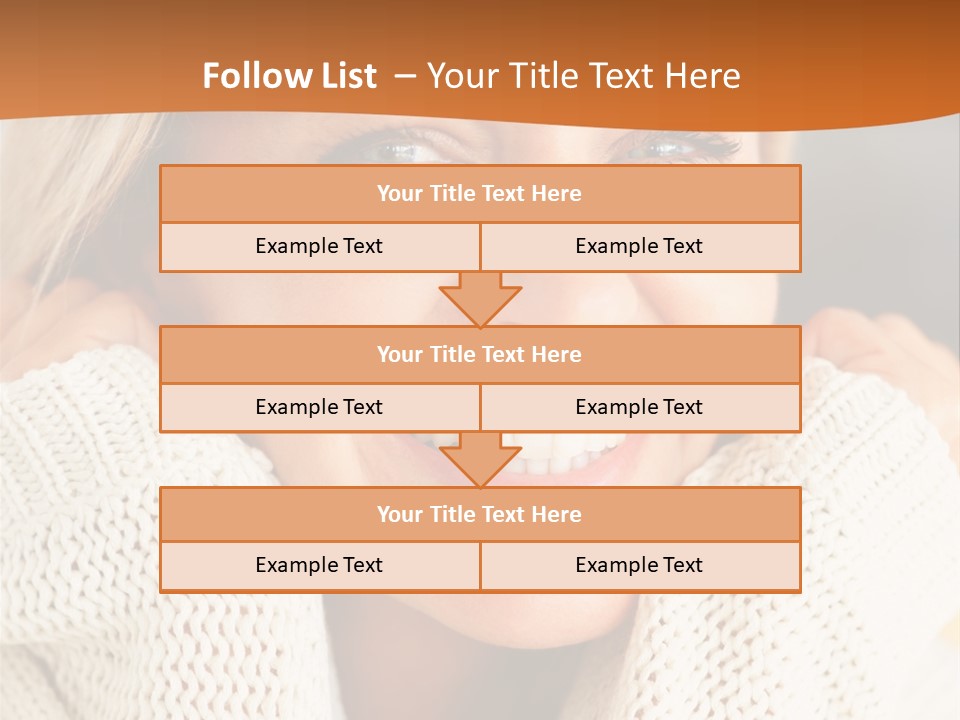 A Woman Smiling With Her Hands On Her Head PowerPoint Template