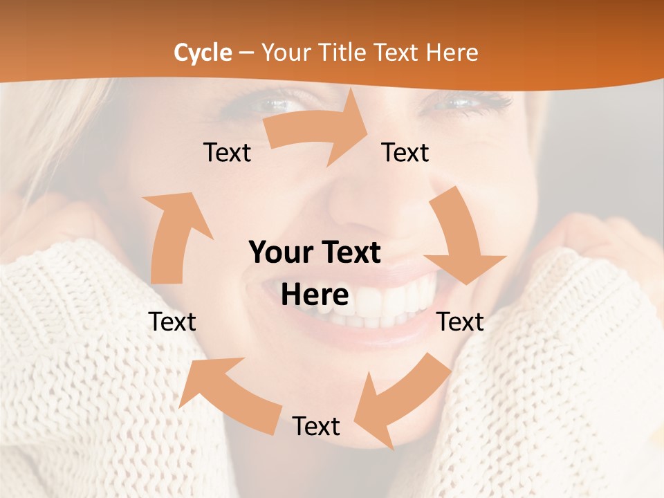 A Woman Smiling With Her Hands On Her Head PowerPoint Template
