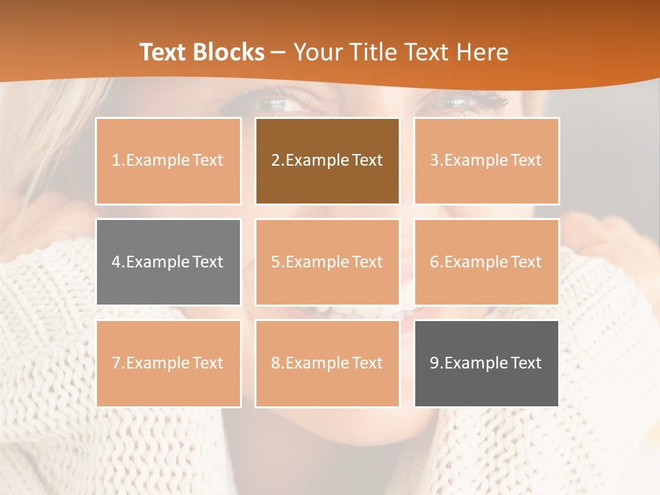 A Woman Smiling With Her Hands On Her Head PowerPoint Template