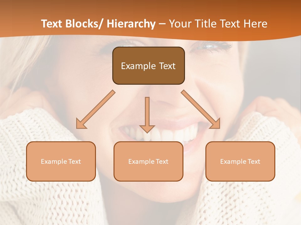 A Woman Smiling With Her Hands On Her Head PowerPoint Template