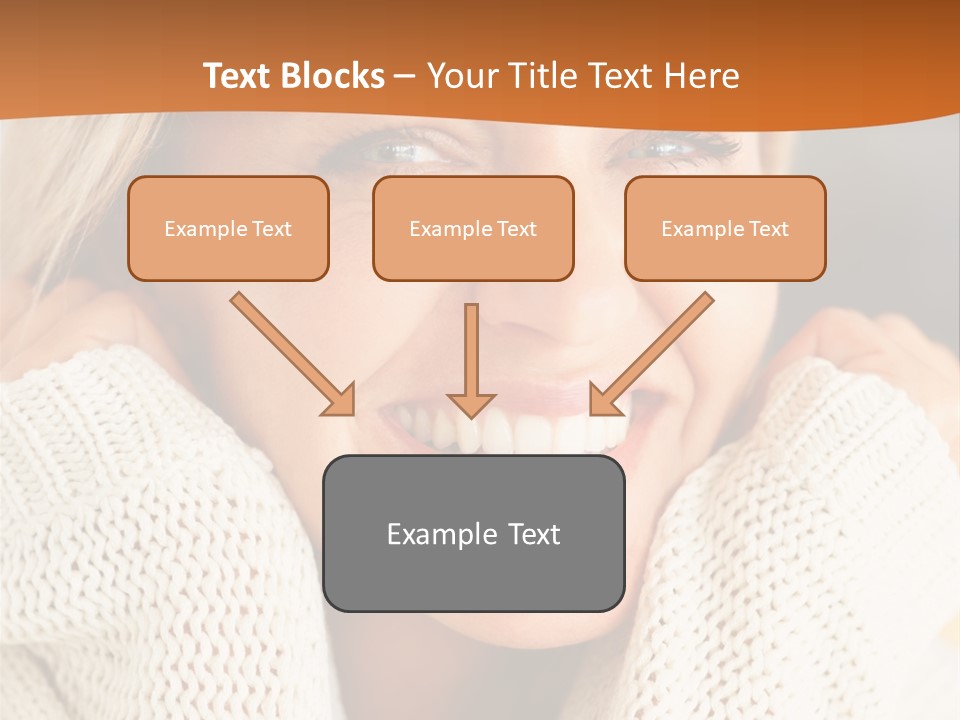 A Woman Smiling With Her Hands On Her Head PowerPoint Template