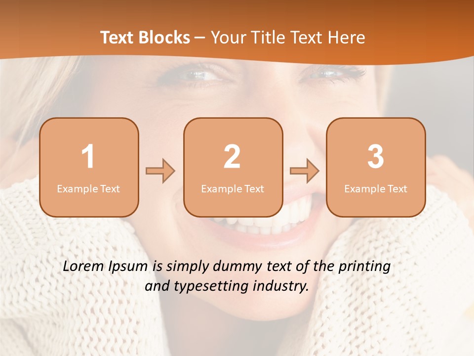 A Woman Smiling With Her Hands On Her Head PowerPoint Template