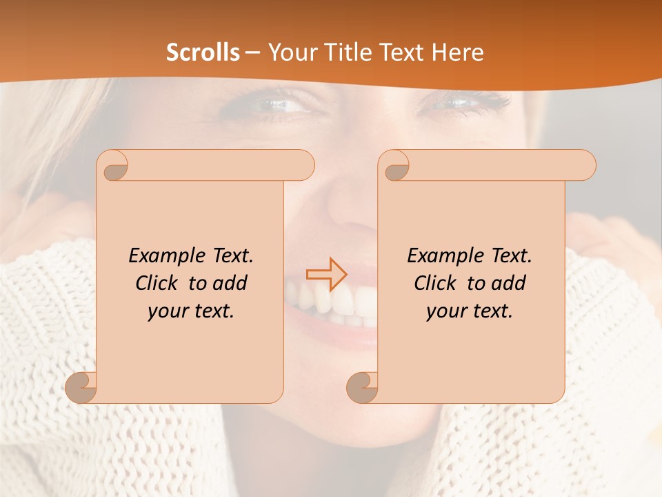 A Woman Smiling With Her Hands On Her Head PowerPoint Template