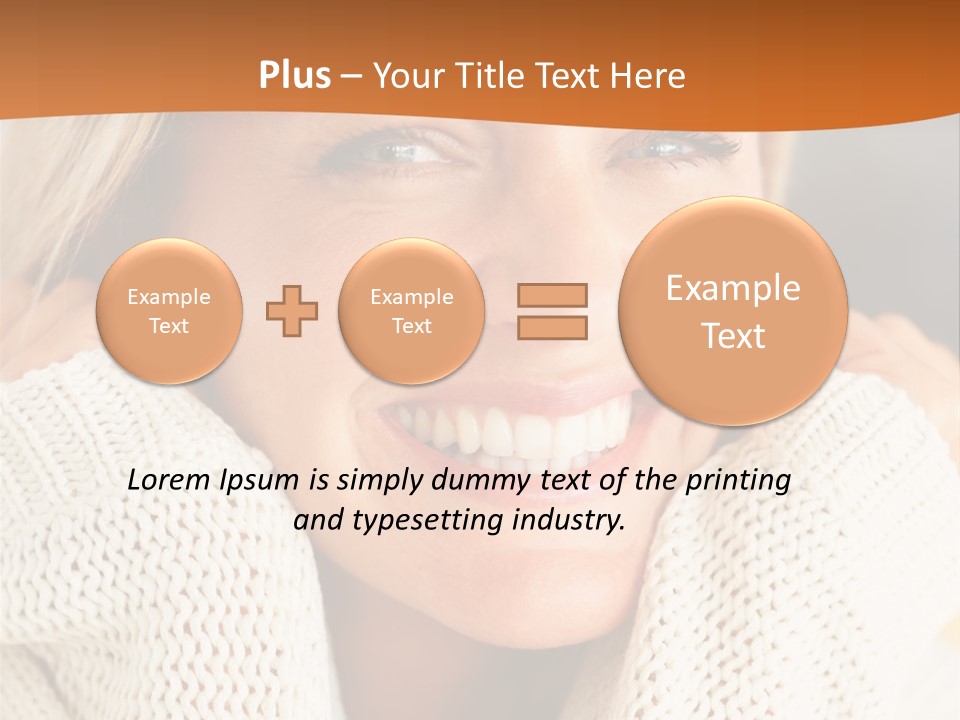 A Woman Smiling With Her Hands On Her Head PowerPoint Template