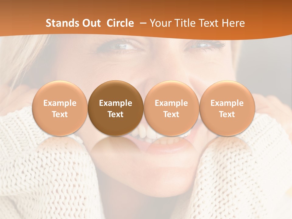 A Woman Smiling With Her Hands On Her Head PowerPoint Template