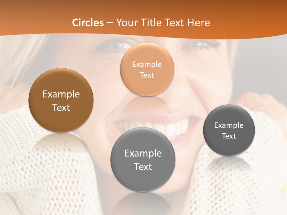 A Woman Smiling With Her Hands On Her Head PowerPoint Template