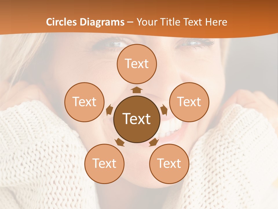 A Woman Smiling With Her Hands On Her Head PowerPoint Template