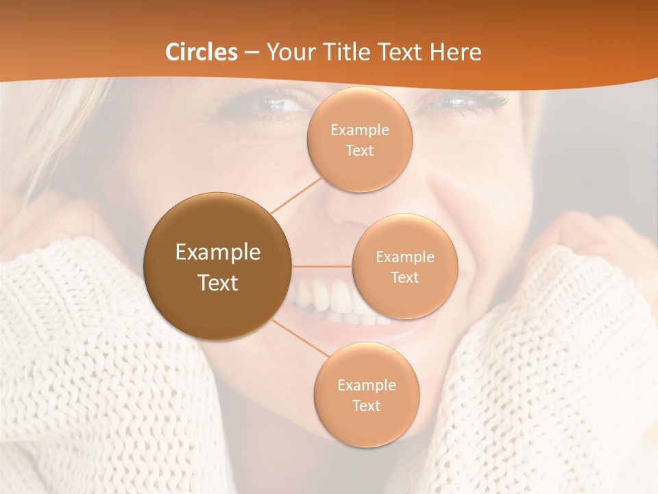 A Woman Smiling With Her Hands On Her Head PowerPoint Template