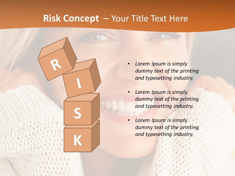 A Woman Smiling With Her Hands On Her Head PowerPoint Template