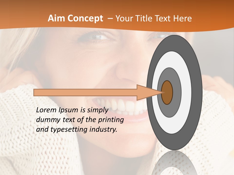 A Woman Smiling With Her Hands On Her Head PowerPoint Template