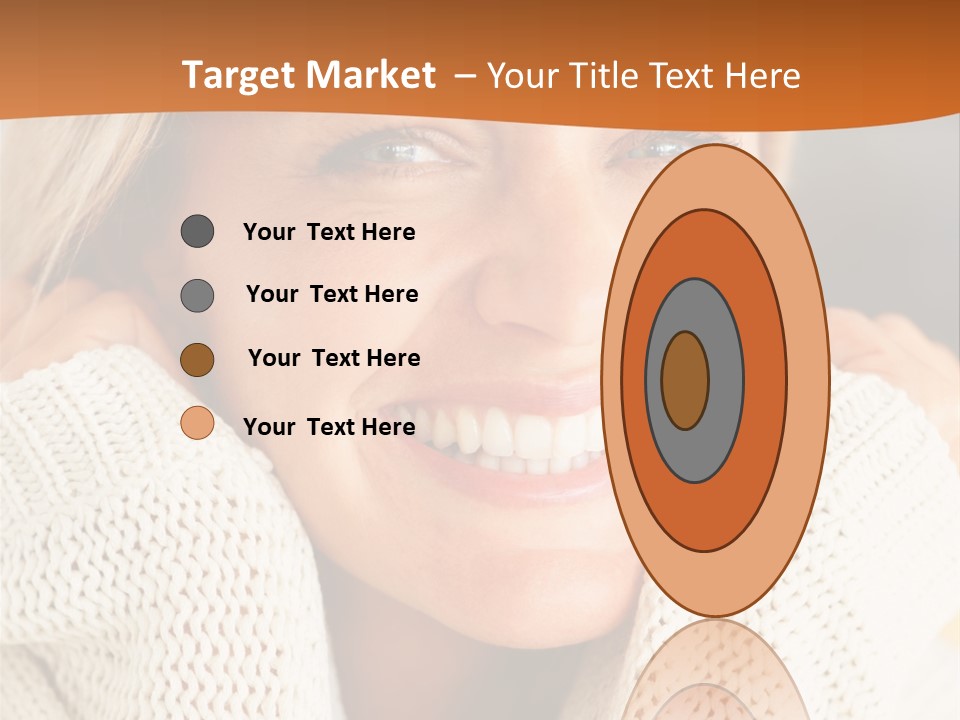 A Woman Smiling With Her Hands On Her Head PowerPoint Template