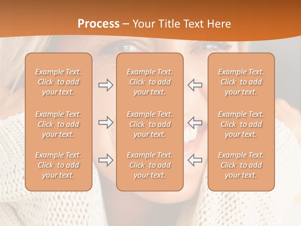 A Woman Smiling With Her Hands On Her Head PowerPoint Template