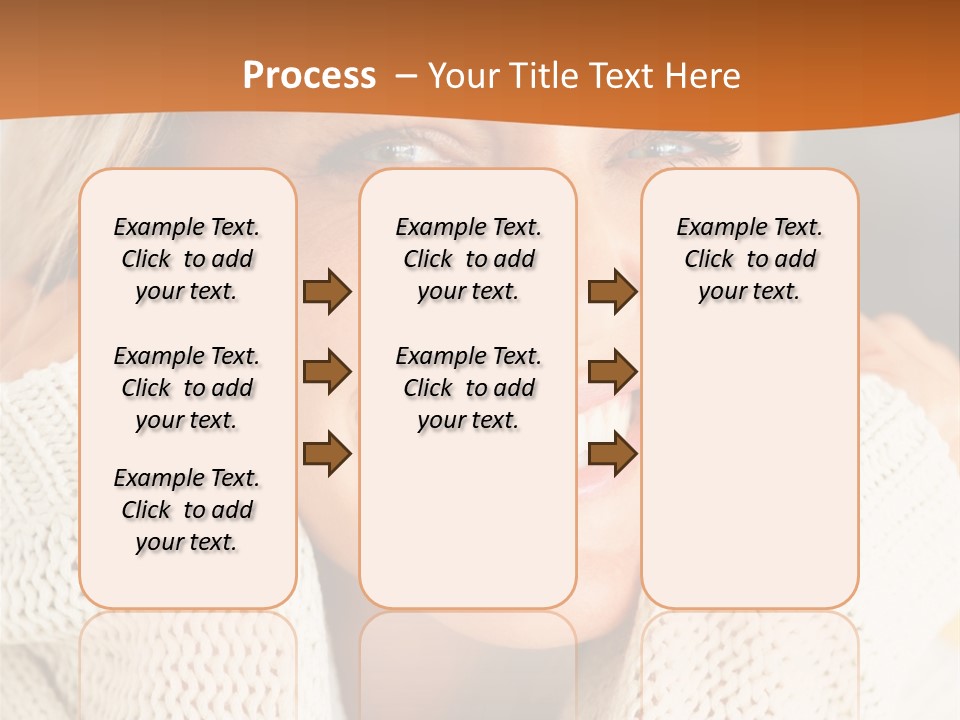 A Woman Smiling With Her Hands On Her Head PowerPoint Template