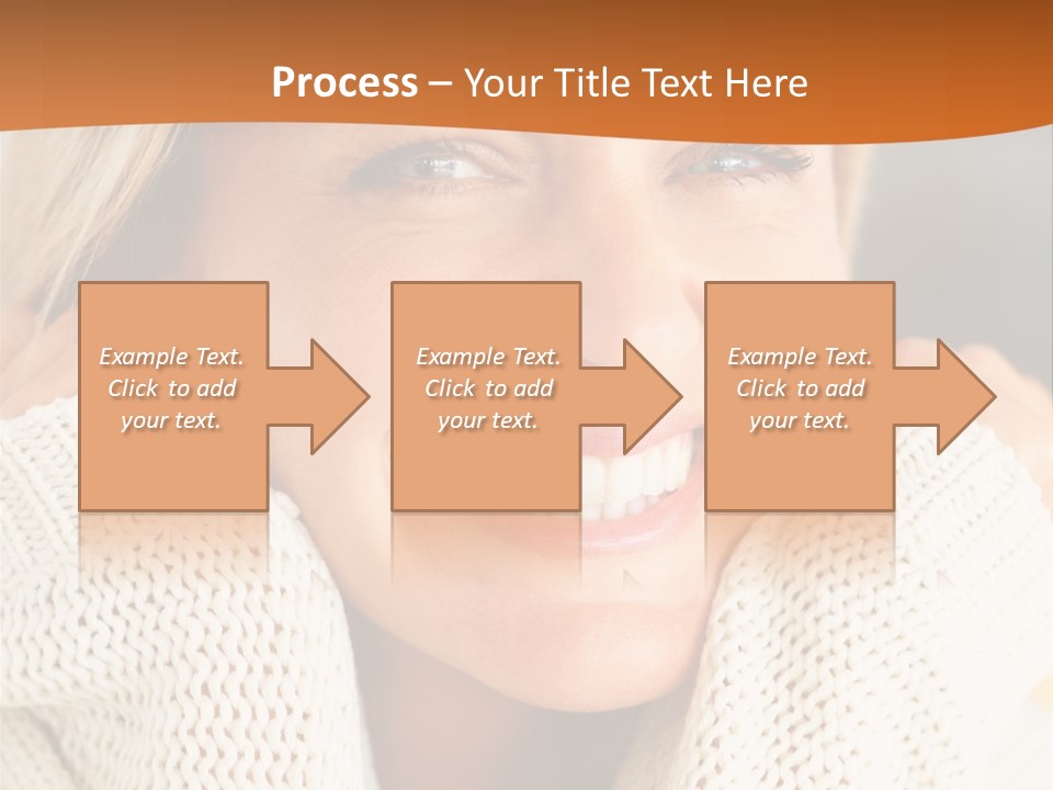 A Woman Smiling With Her Hands On Her Head PowerPoint Template