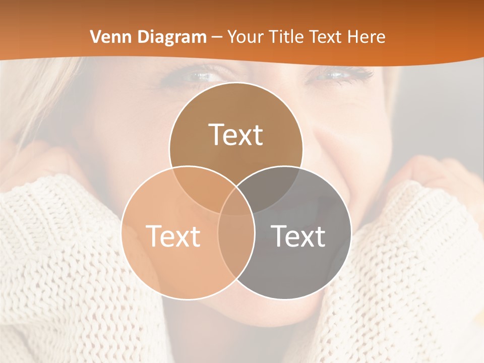 A Woman Smiling With Her Hands On Her Head PowerPoint Template