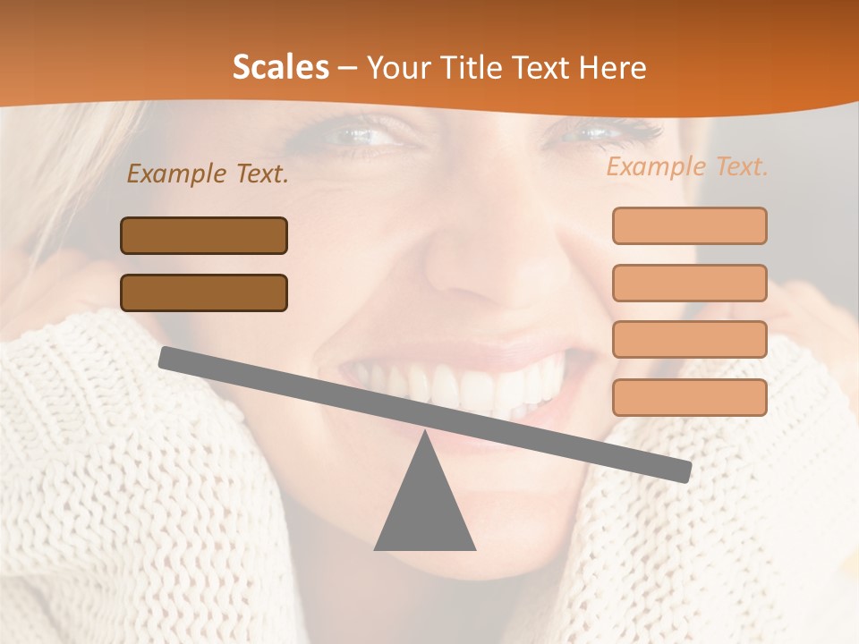 A Woman Smiling With Her Hands On Her Head PowerPoint Template