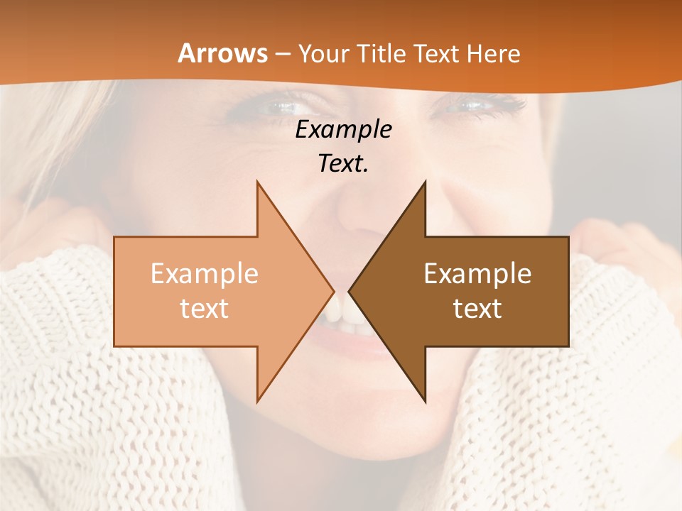 A Woman Smiling With Her Hands On Her Head PowerPoint Template