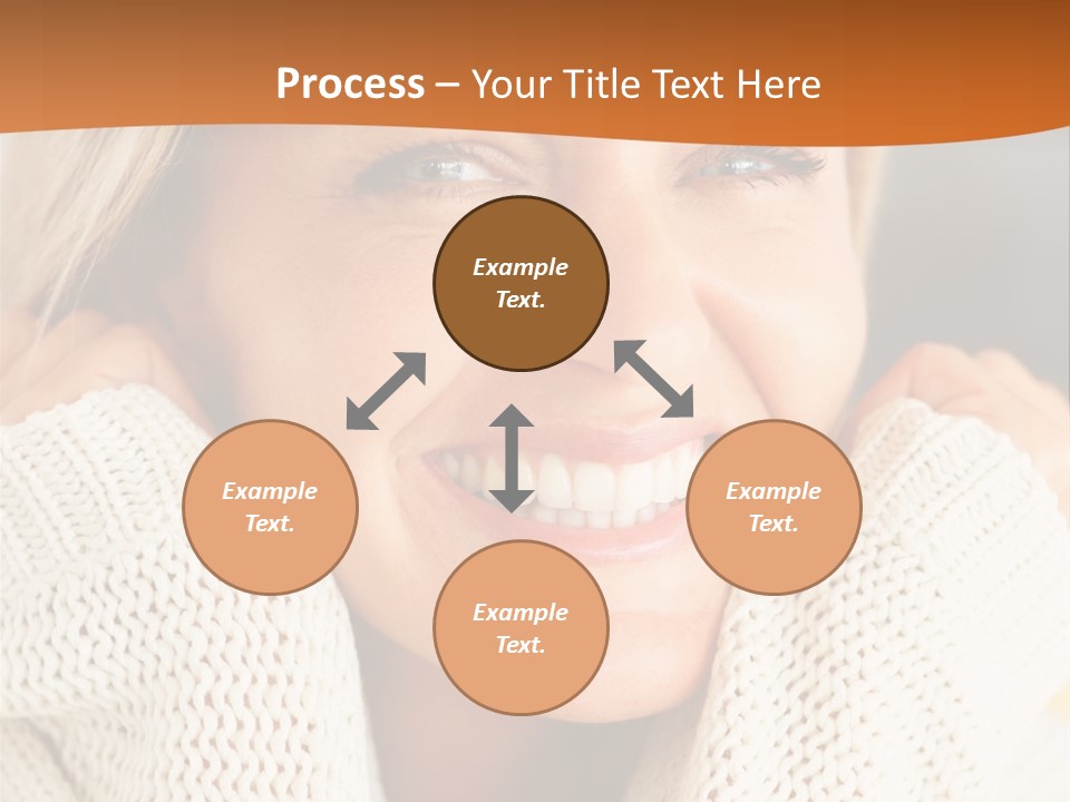 A Woman Smiling With Her Hands On Her Head PowerPoint Template