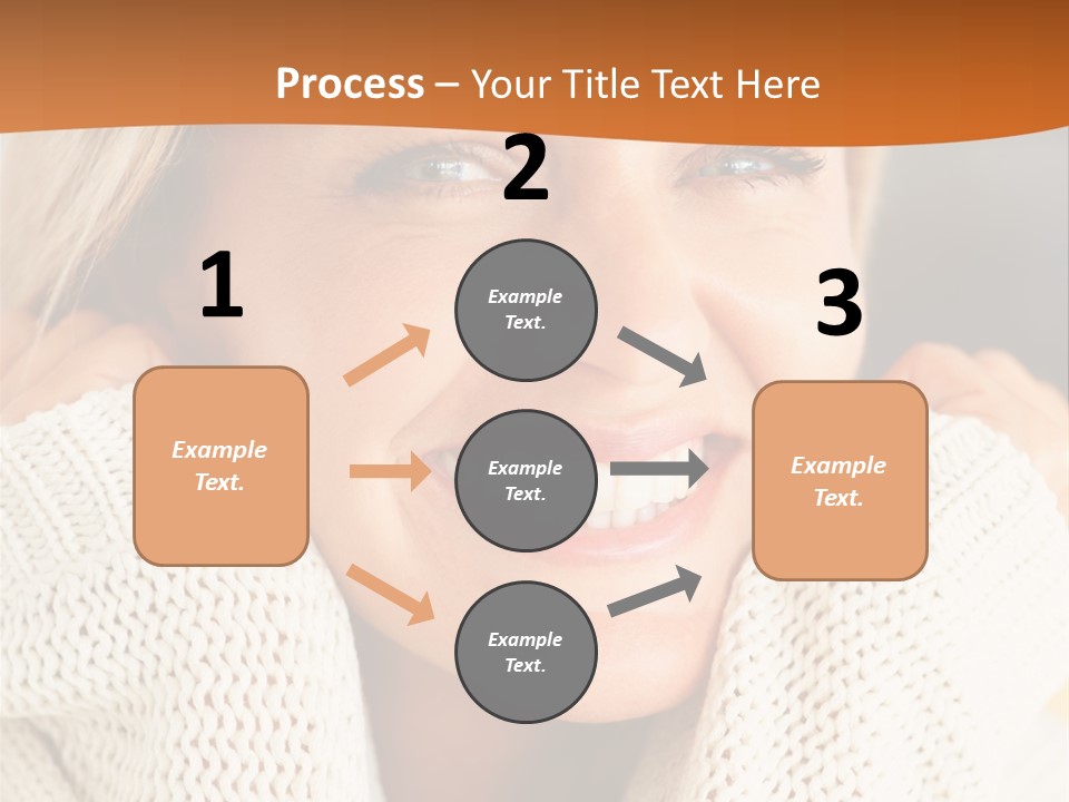 A Woman Smiling With Her Hands On Her Head PowerPoint Template