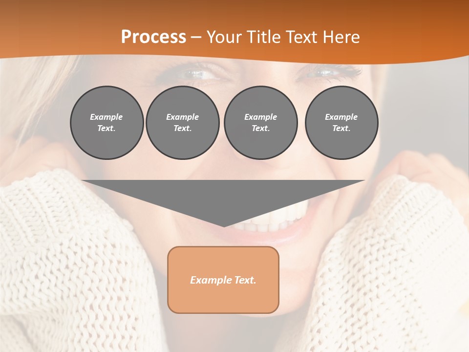 A Woman Smiling With Her Hands On Her Head PowerPoint Template