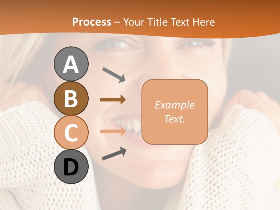 A Woman Smiling With Her Hands On Her Head PowerPoint Template