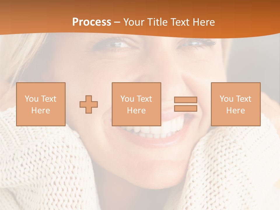 A Woman Smiling With Her Hands On Her Head PowerPoint Template