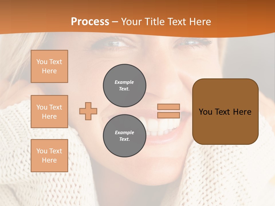A Woman Smiling With Her Hands On Her Head PowerPoint Template