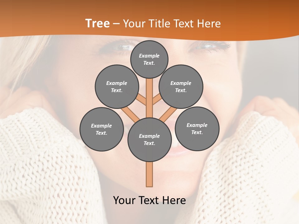A Woman Smiling With Her Hands On Her Head PowerPoint Template