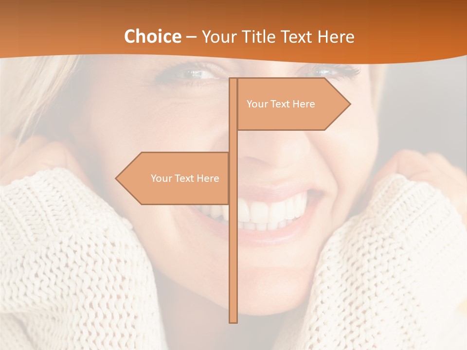 A Woman Smiling With Her Hands On Her Head PowerPoint Template