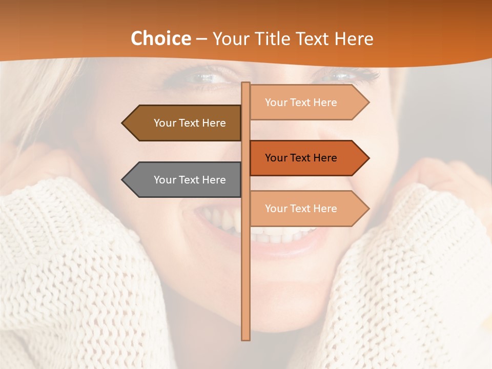 A Woman Smiling With Her Hands On Her Head PowerPoint Template