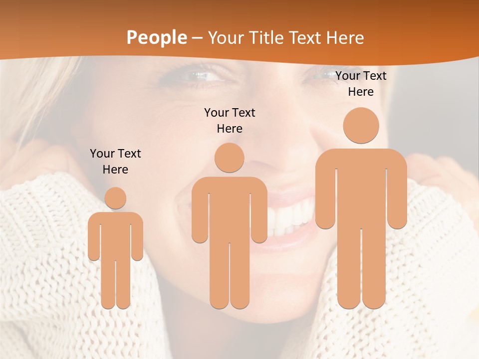 A Woman Smiling With Her Hands On Her Head PowerPoint Template