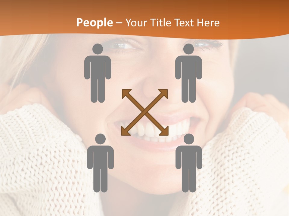 A Woman Smiling With Her Hands On Her Head PowerPoint Template