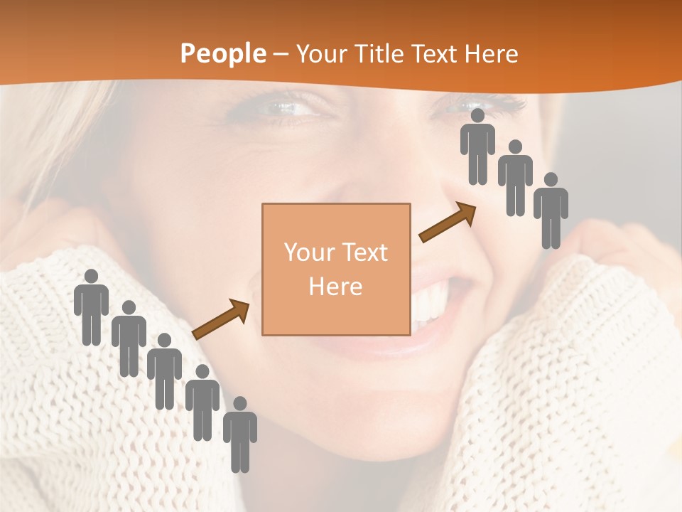 A Woman Smiling With Her Hands On Her Head PowerPoint Template