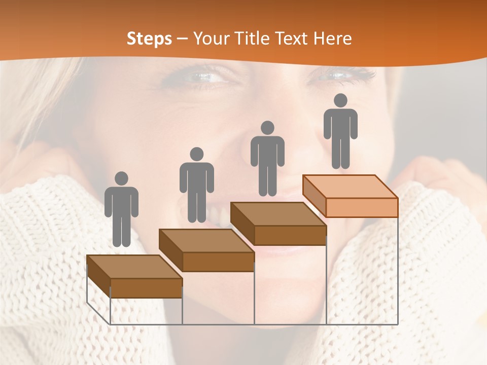 A Woman Smiling With Her Hands On Her Head PowerPoint Template