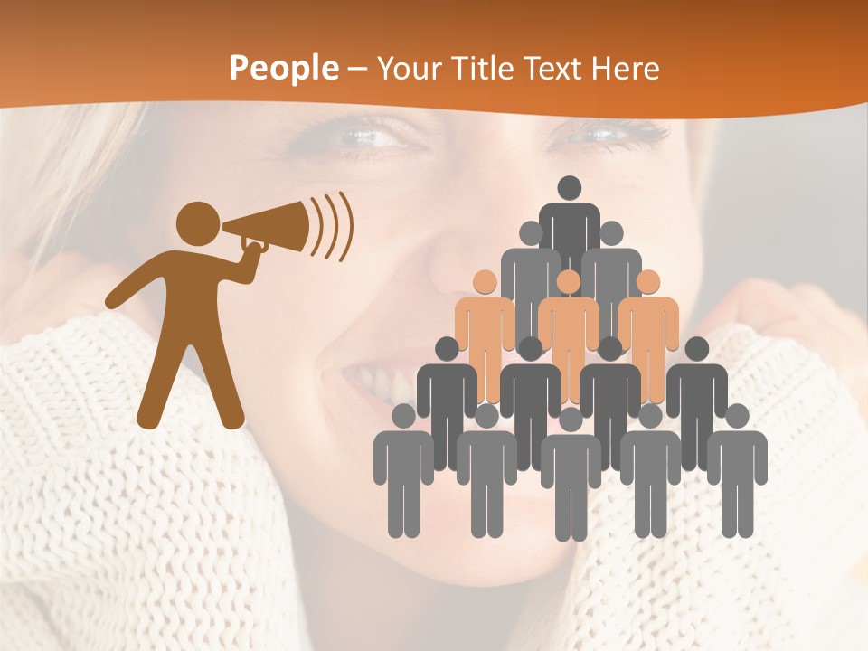 A Woman Smiling With Her Hands On Her Head PowerPoint Template