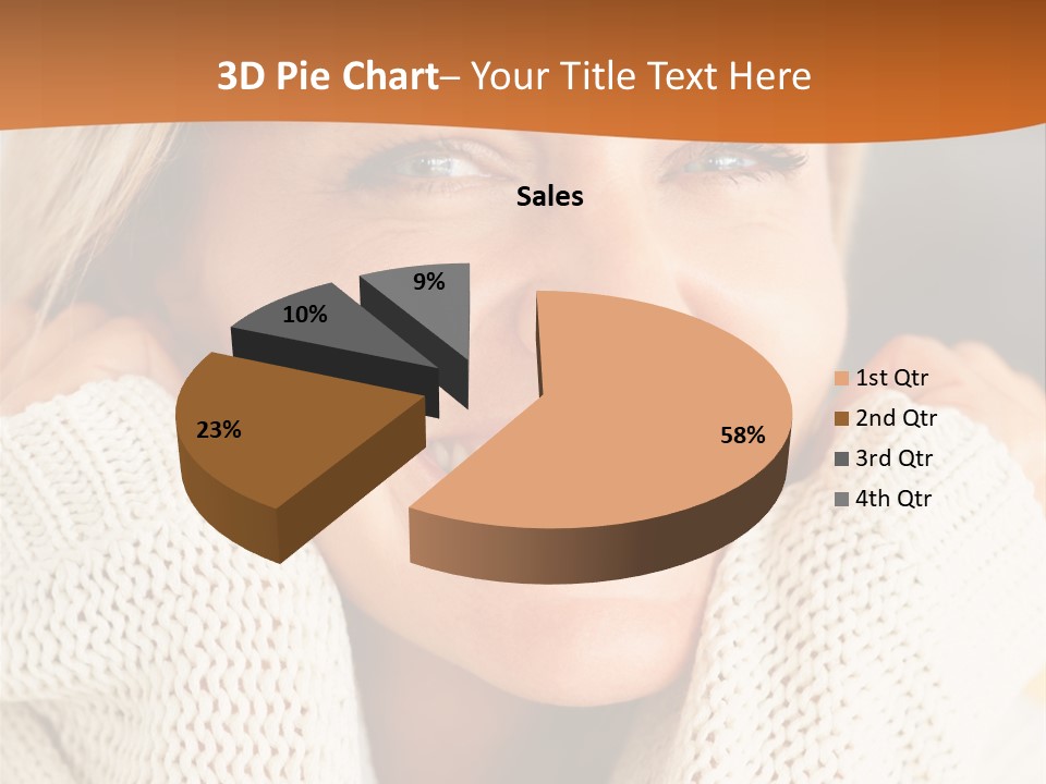A Woman Smiling With Her Hands On Her Head PowerPoint Template