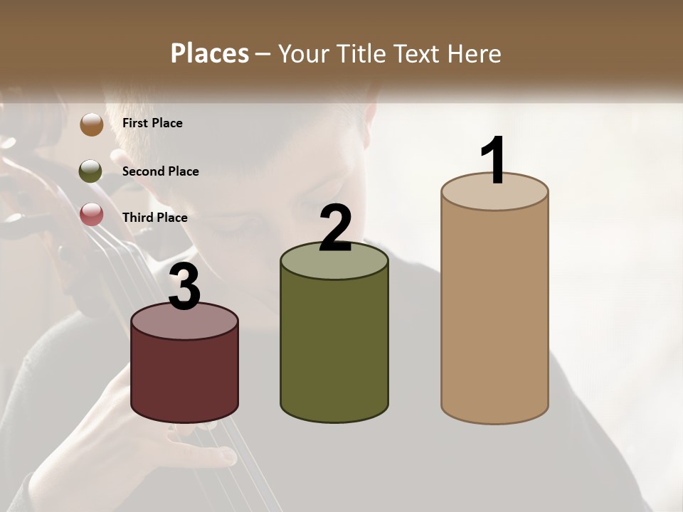 A Young Boy Playing A Violin In Front Of A Window PowerPoint Template