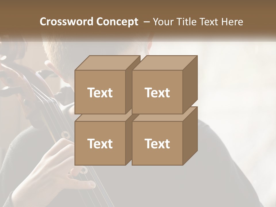 A Young Boy Playing A Violin In Front Of A Window PowerPoint Template