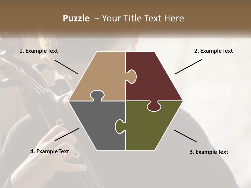 A Young Boy Playing A Violin In Front Of A Window PowerPoint Template