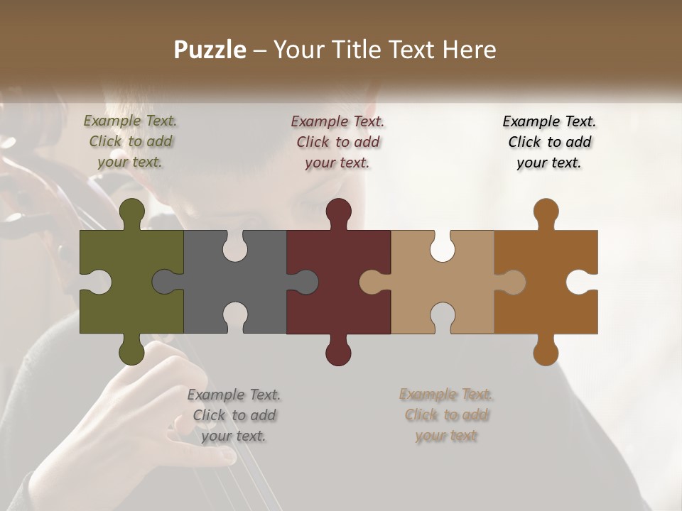 A Young Boy Playing A Violin In Front Of A Window PowerPoint Template